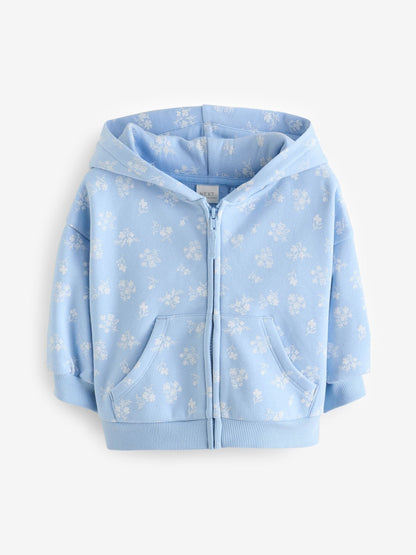 Blue Ditsy Print Hoodie (3mths-7yrs)