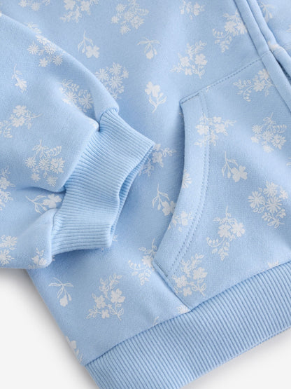 Blue Ditsy Print Hoodie (3mths-7yrs)
