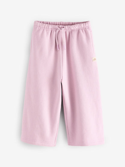 Pink/Blue/Oatmeal Wide Leg Joggers 3 Pack (3mths-7yrs) image 4