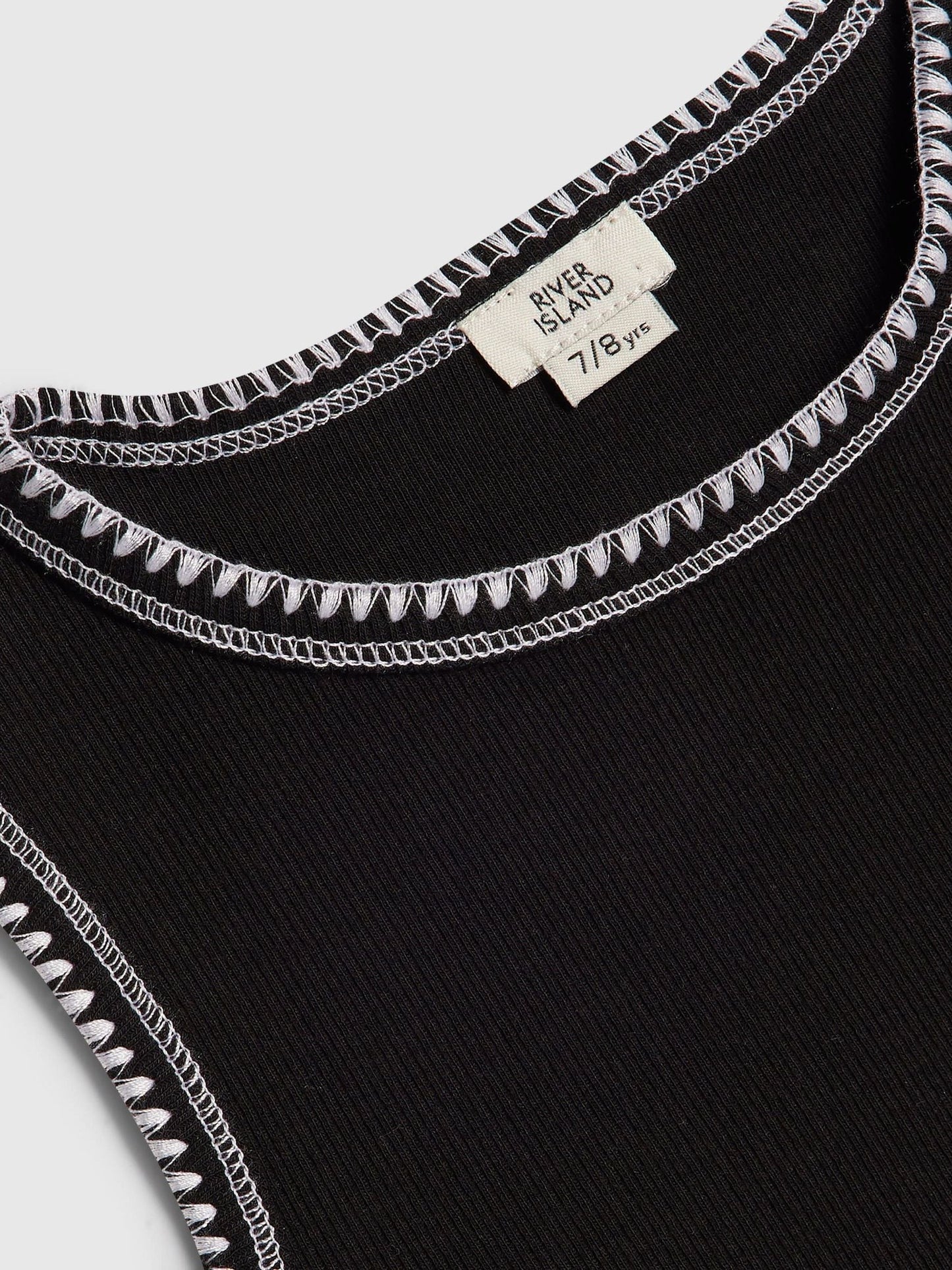 Dsiney Kidz - River Island Black Whipstitch Tank Top 2 Pack image 3
