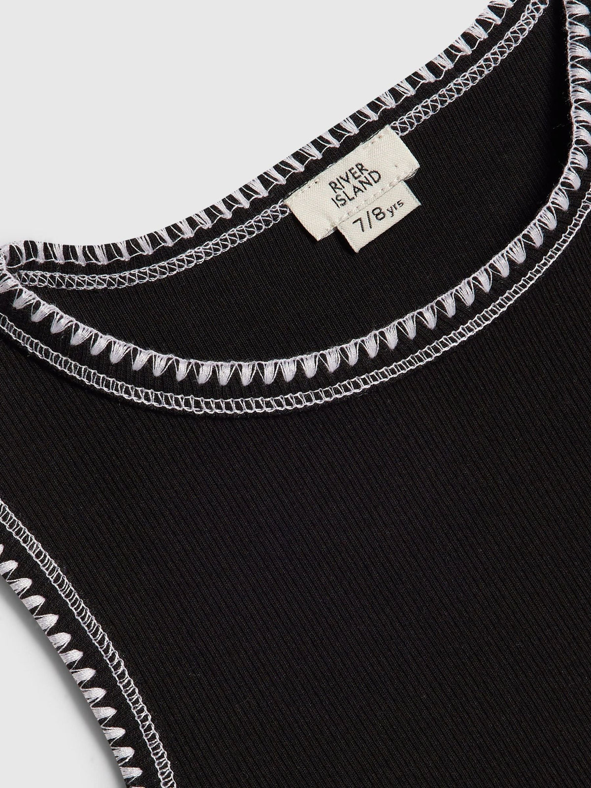 Dsiney Kidz - River Island Black Whipstitch Tank Top 2 Pack image 3