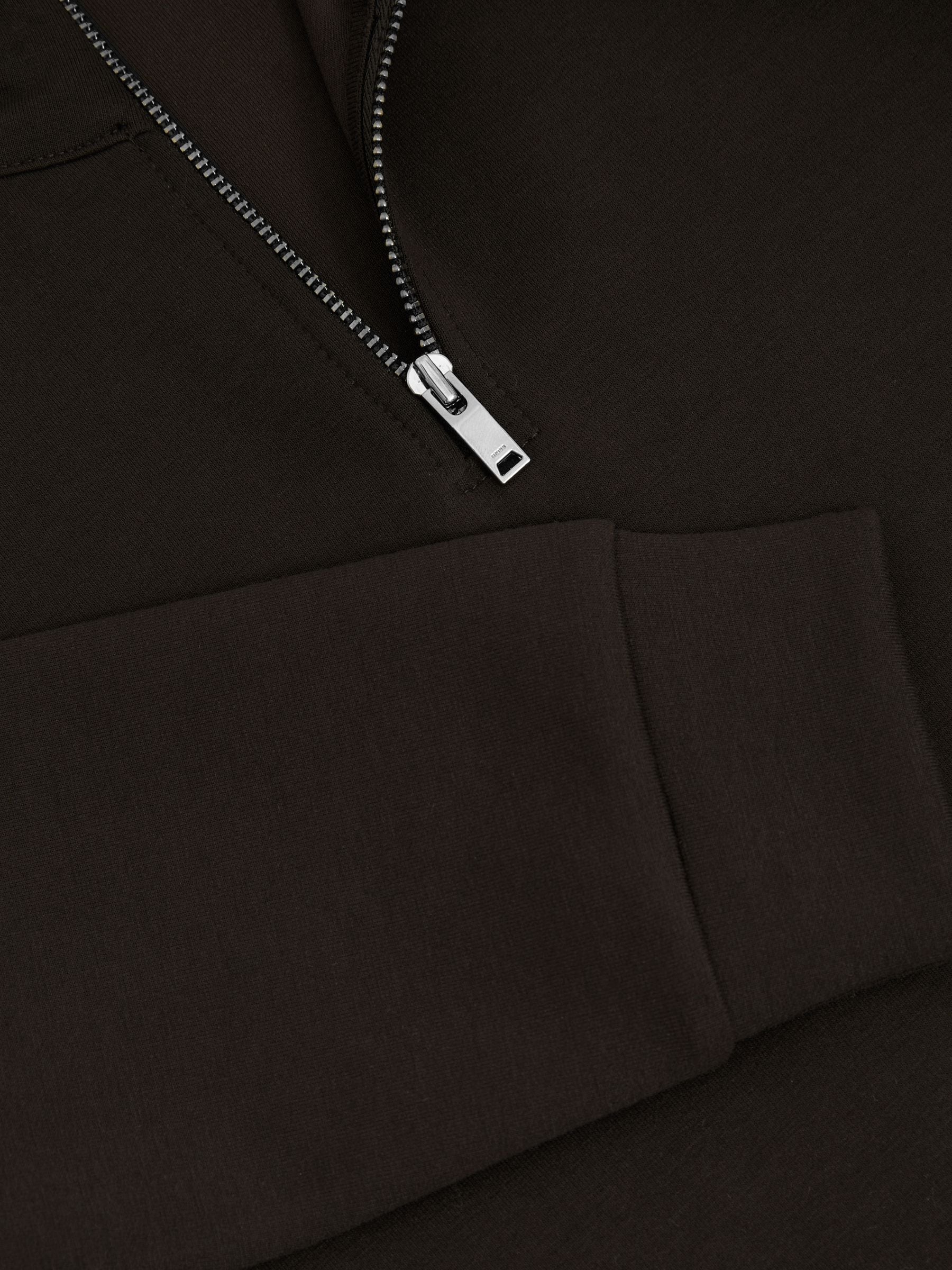 Dsiney Kidz - Reiss Chocolate Brown Ethan 3-9 yrs Interlock-Jersey Half-Zip Sweatshirt image 4