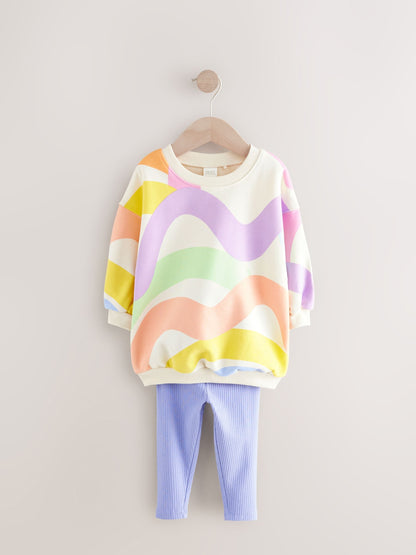 Rainbow Sweatshirt and Leggings Set (3mths-7yrs) image 4