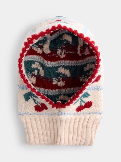 JoJo Maman Bébé Pink Cherry Balaclava Hat - image 2
