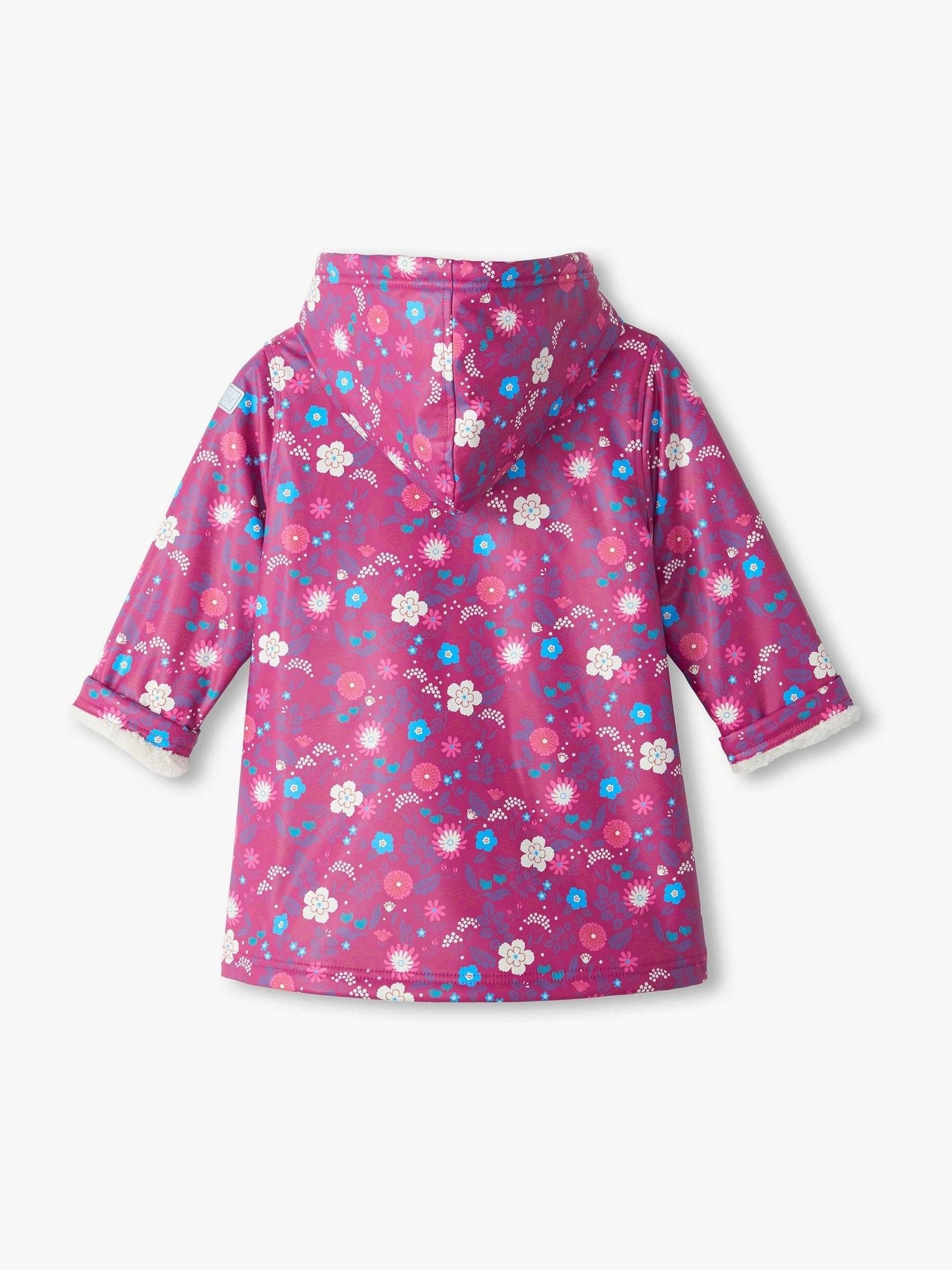 Dsiney Kidz - Hatley Purple Tiny Flowers Sherpa Lined Jacket image 3