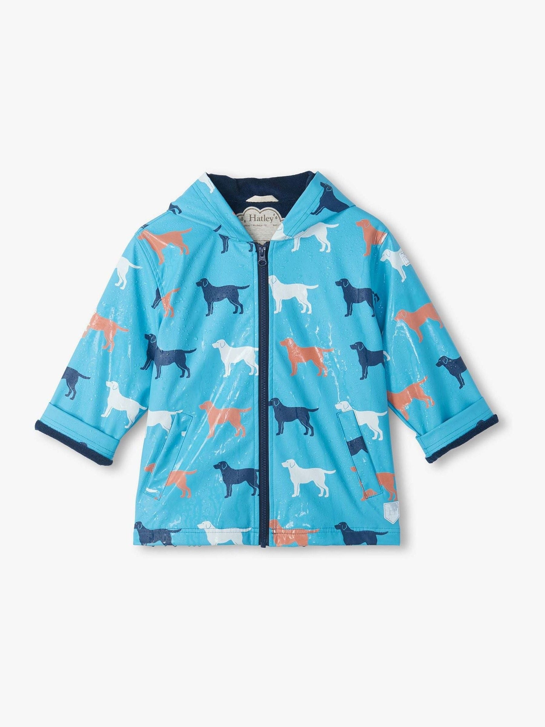 Dsiney Kidz - Hatley Blue Dog Silhouette Colour Change Raincoat image 2