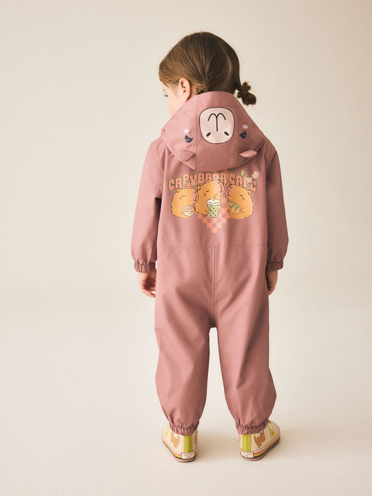 Capybara Character Waterproof Fleece Lined Puddlesuit (3mths-7yrs) - image 1
