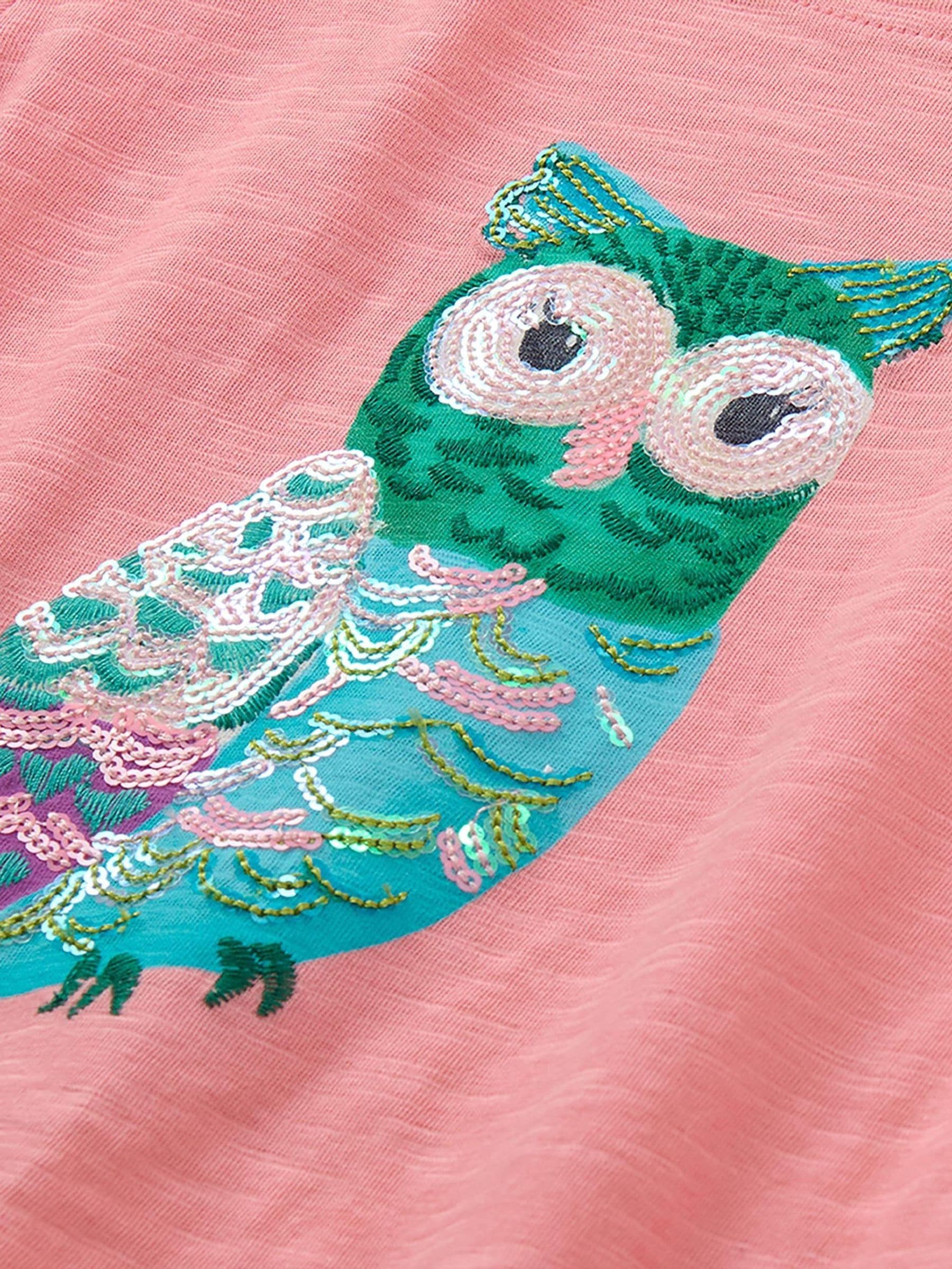 Dsiney Kidz - Hatley Pink Majestic Owl Long Sleeve Graphic T-Shirt image 3