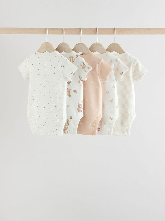 Neutral Baby Short Sleeve Bodysuits 5 Pack image 1
