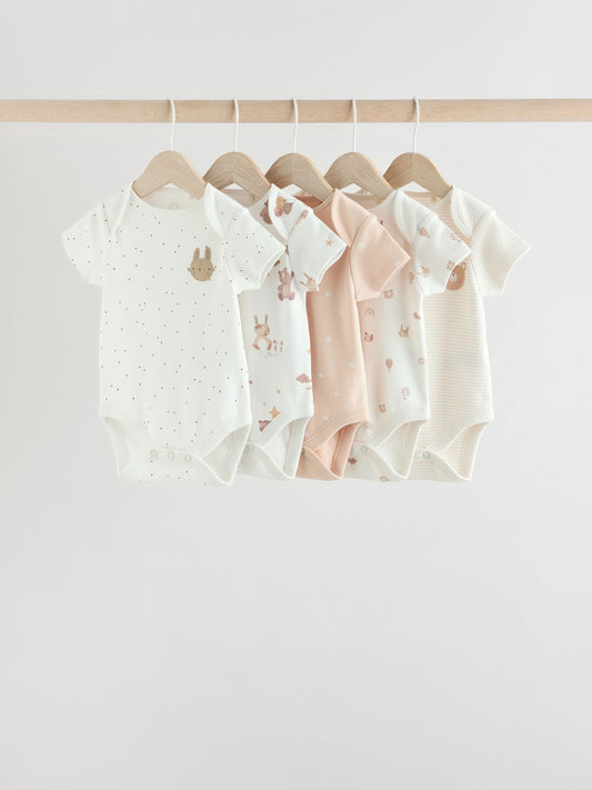 Neutral Baby Short Sleeve Bodysuits 5 Pack image 3