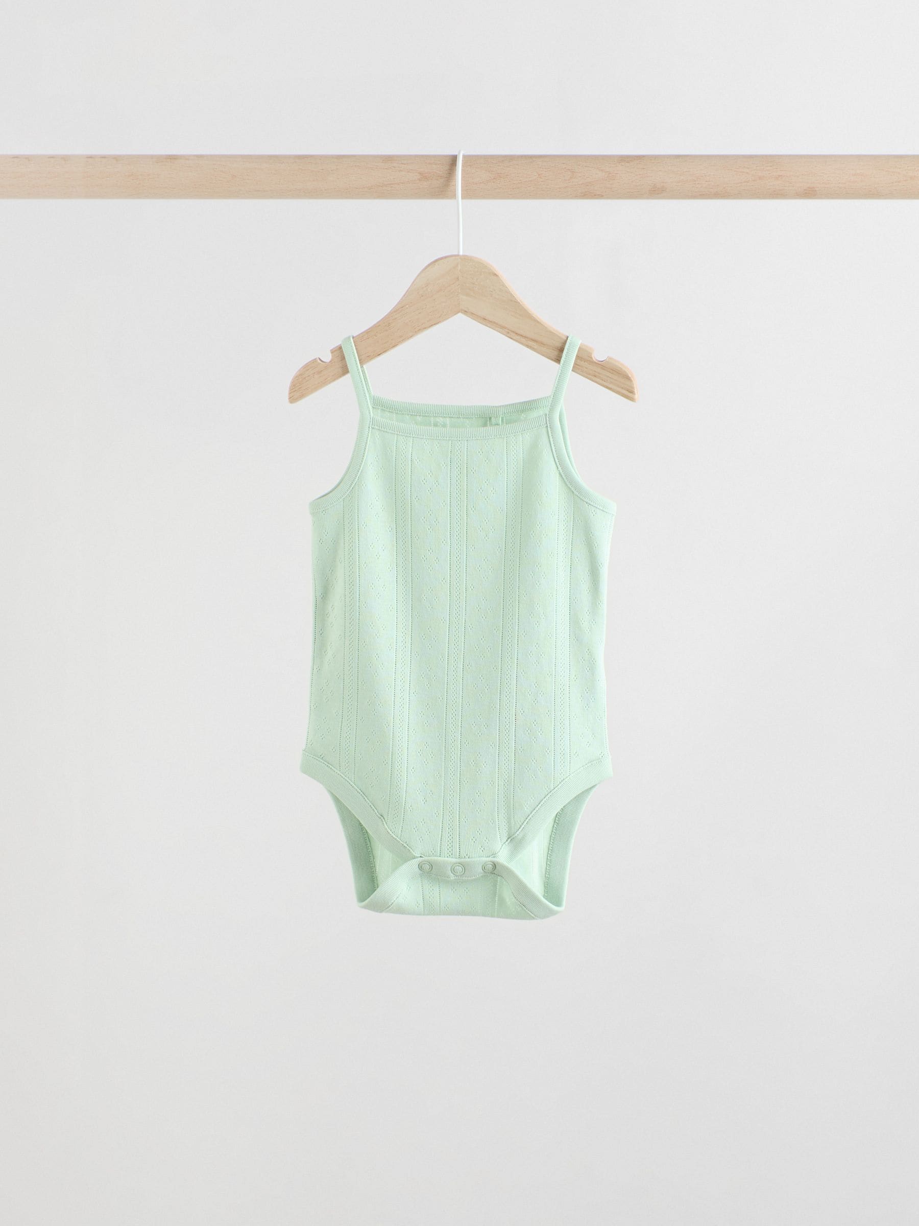 Pastel 5 Pack Vest Pointelle Baby Bodysuits image 3