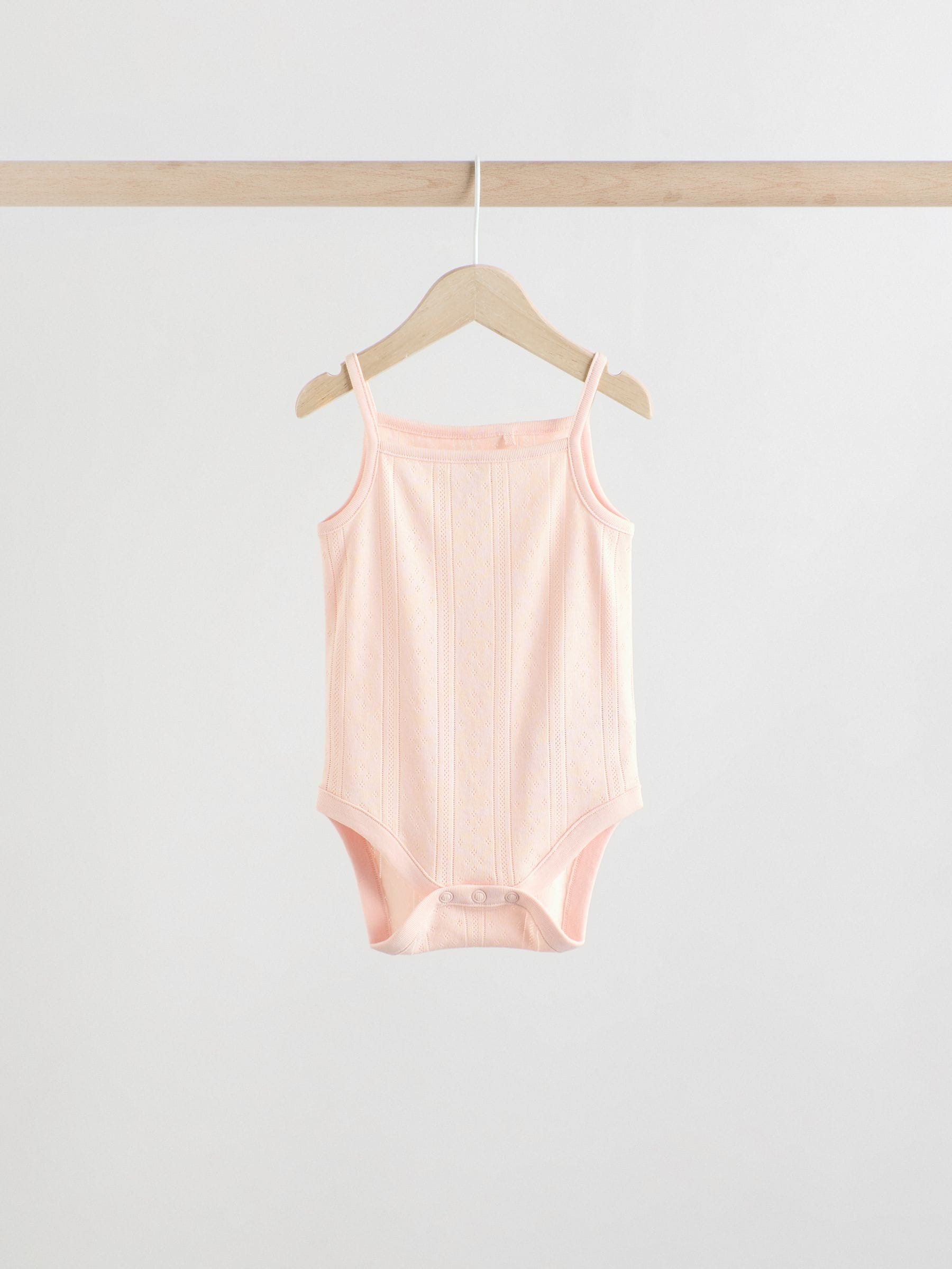 Pastel 5 Pack Vest Pointelle Baby Bodysuits image 8