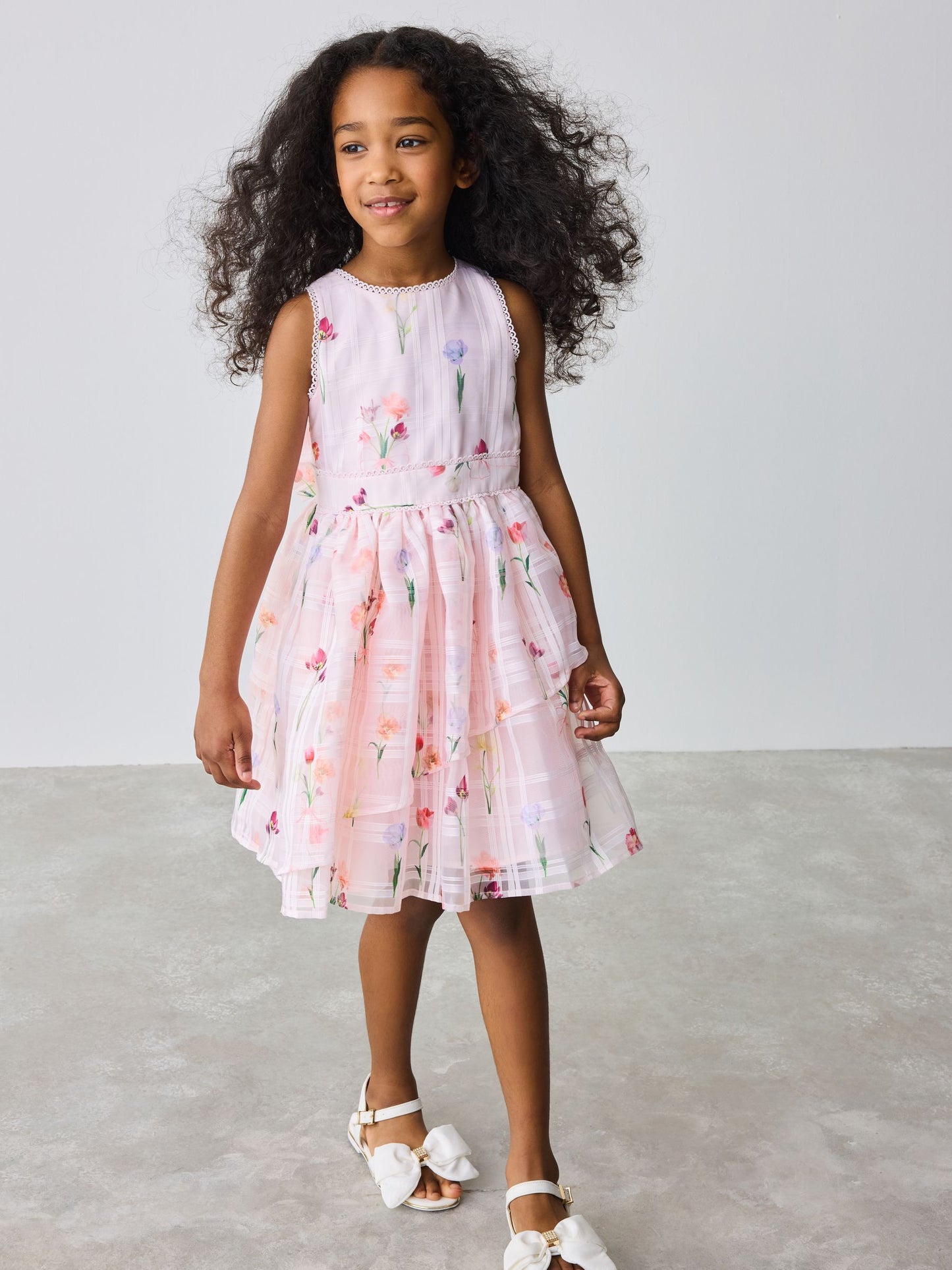 Baker by Ted Baker Floral Burnout Cross Back Dress image 1