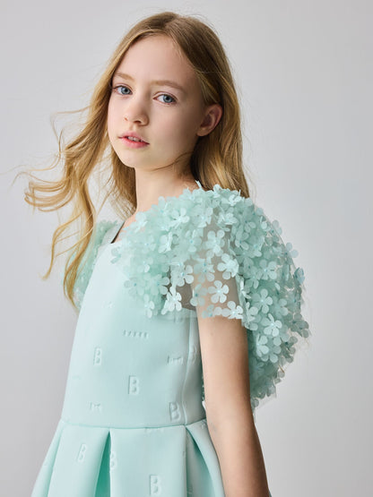 Baker by Ted Baker 3D Floral Sleeve Embossed Scuba Dress