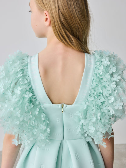 Baker by Ted Baker 3D Floral Sleeve Embossed Scuba Dress