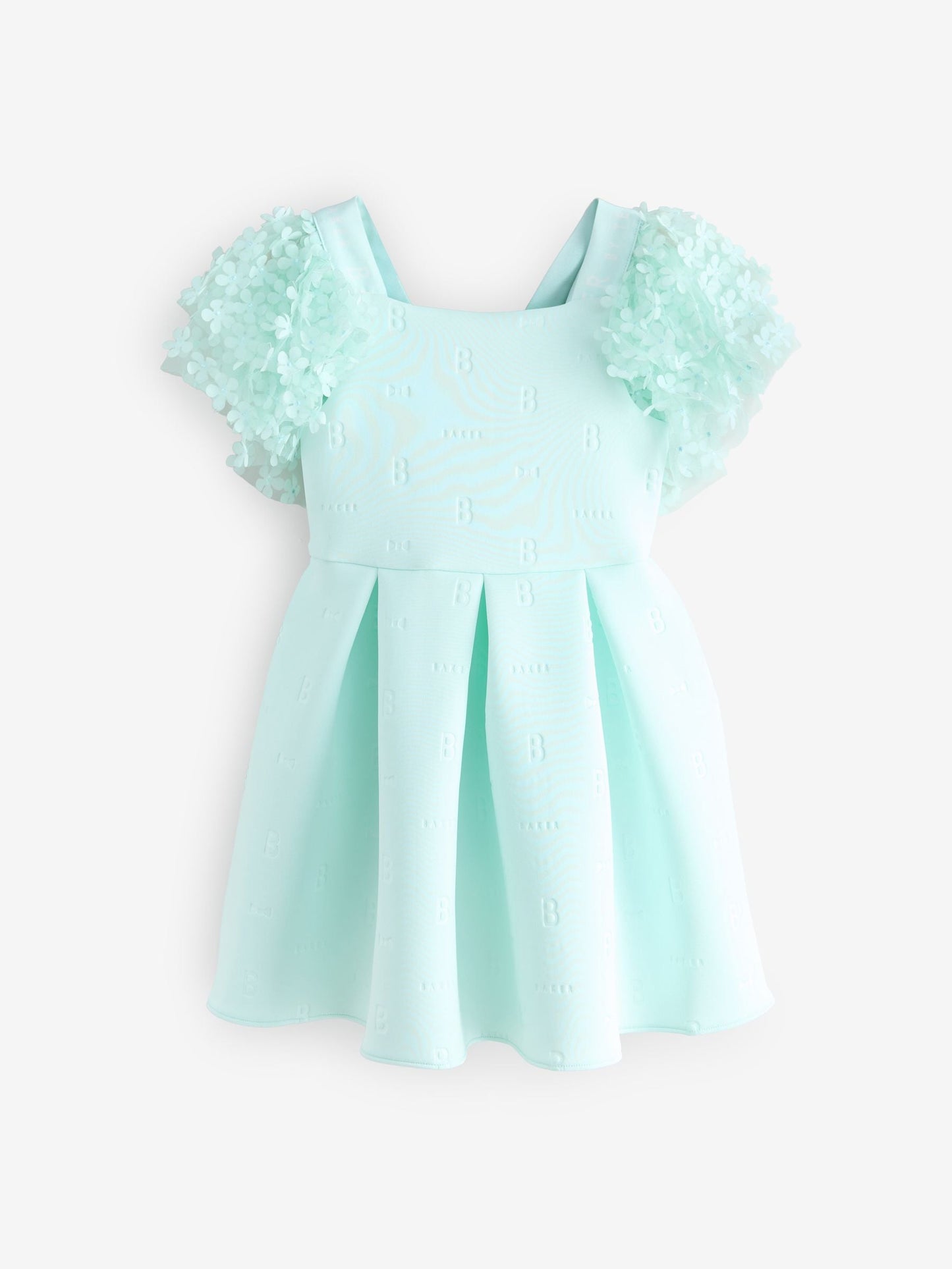 Baker by Ted Baker 3D Floral Sleeve Embossed Scuba Dress