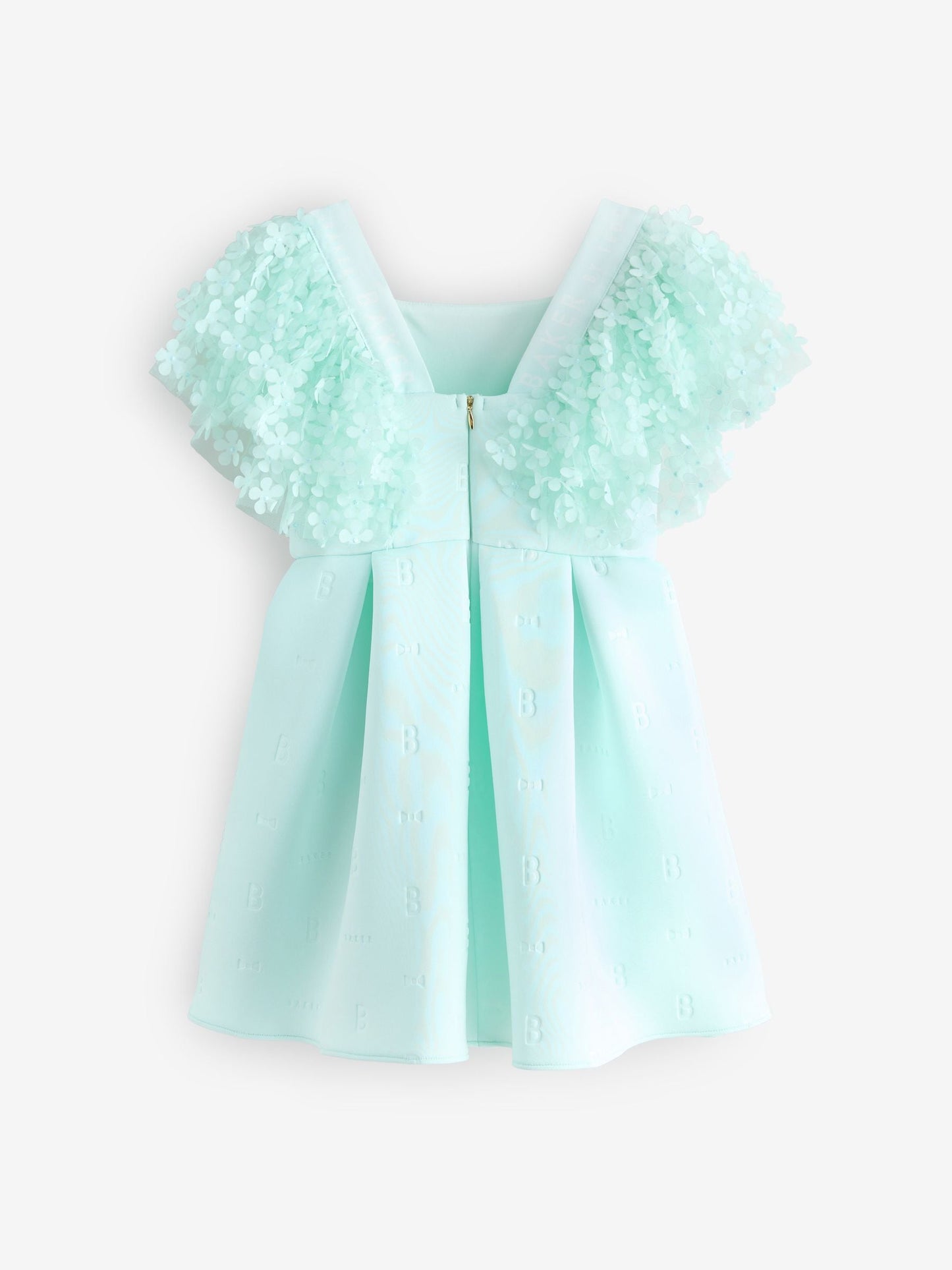 Baker by Ted Baker 3D Floral Sleeve Embossed Scuba Dress