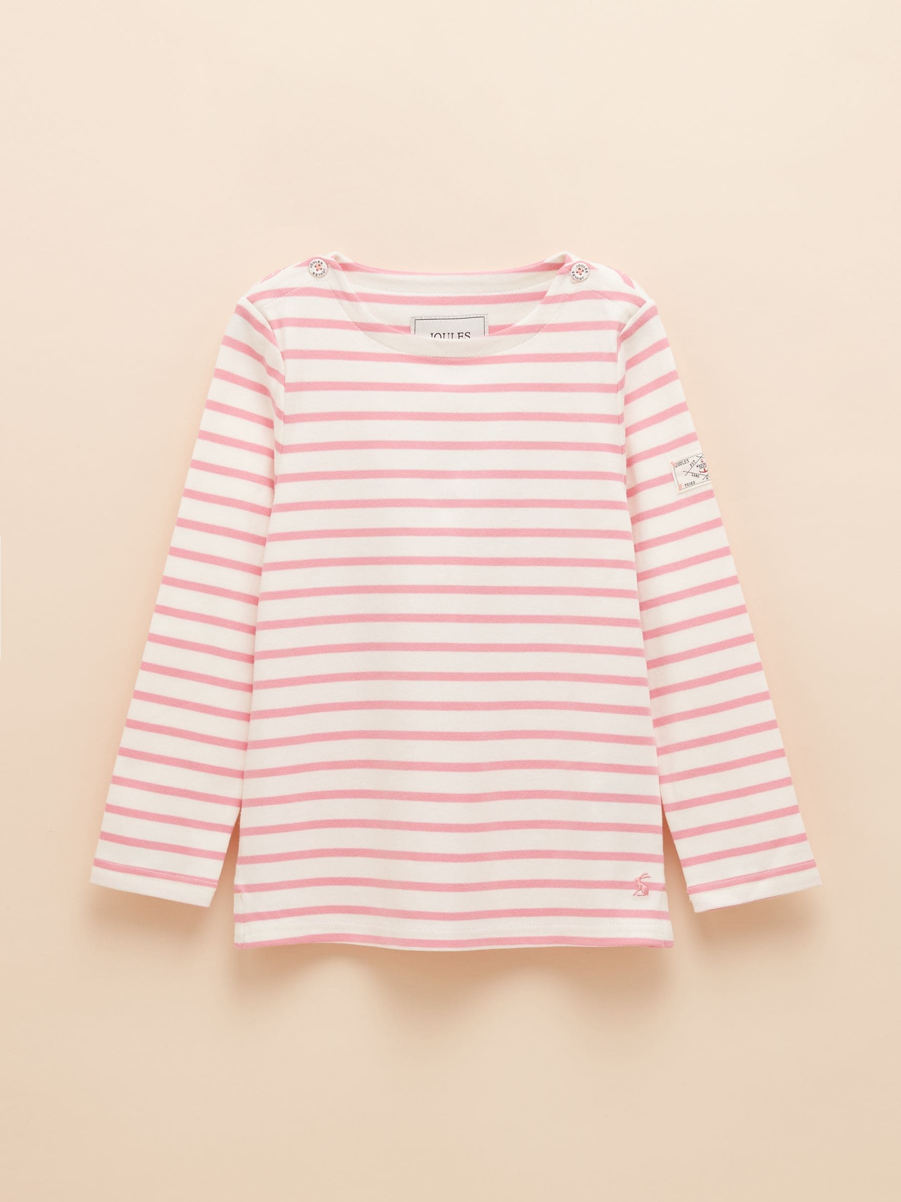 Joules Girls' Harbour Pink Long Sleeve Jersey Top image 1