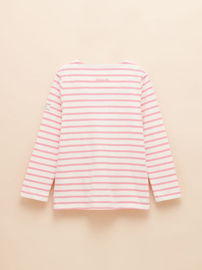 Joules Girls' Harbour Pink Long Sleeve Jersey Top image 2