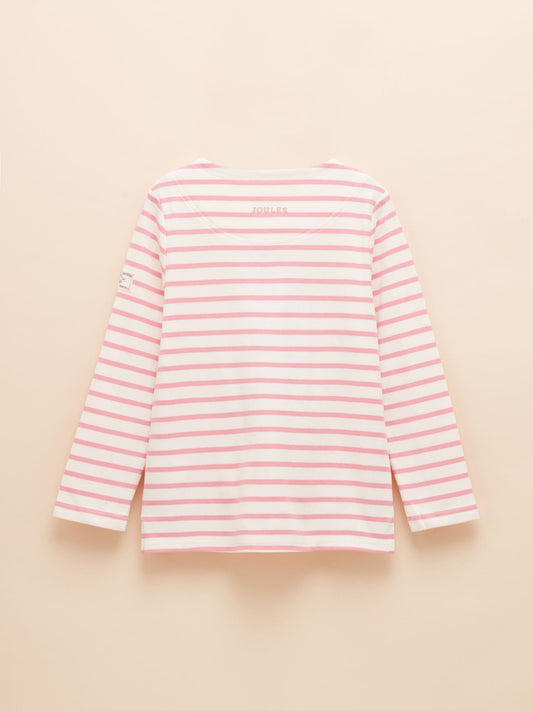 Joules Girls' Harbour Pink Long Sleeve Jersey Top image 2