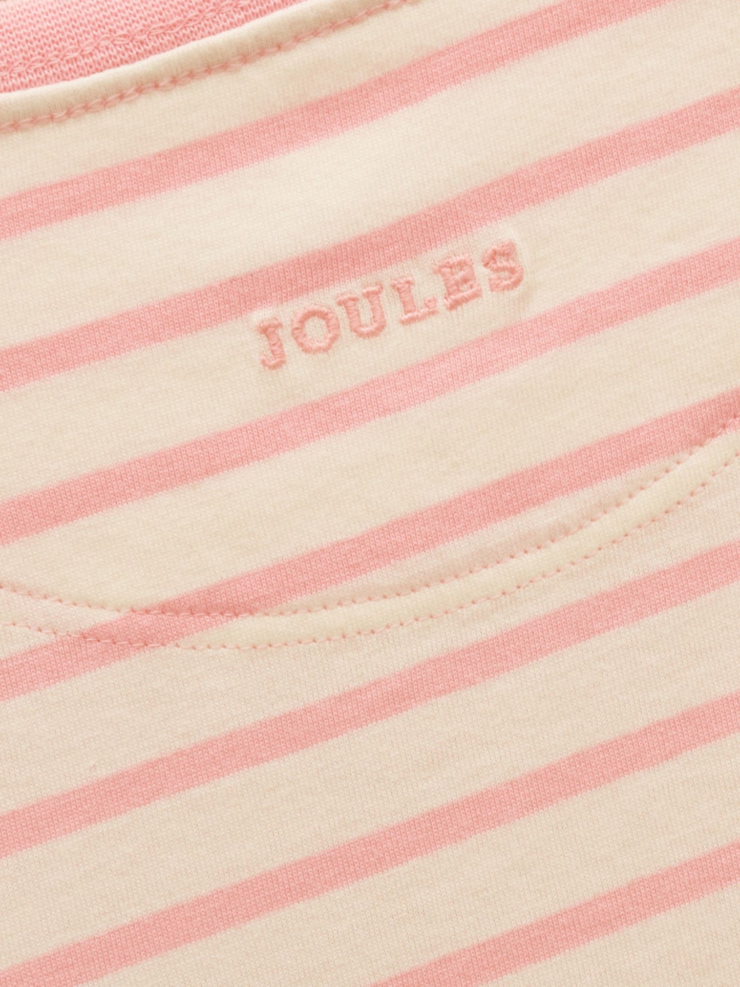 Joules Girls' Astra Pink Stripe Horse Applique Cotton T-Shirt image 4