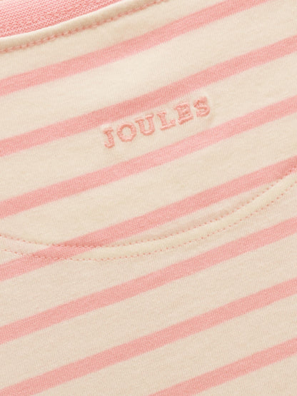 Joules Girls' Astra Pink Stripe Horse Applique Cotton T-Shirt image 4