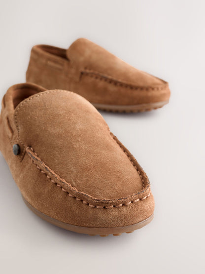 Suede Tan Brown Standard Fit (F) Loafers image 5