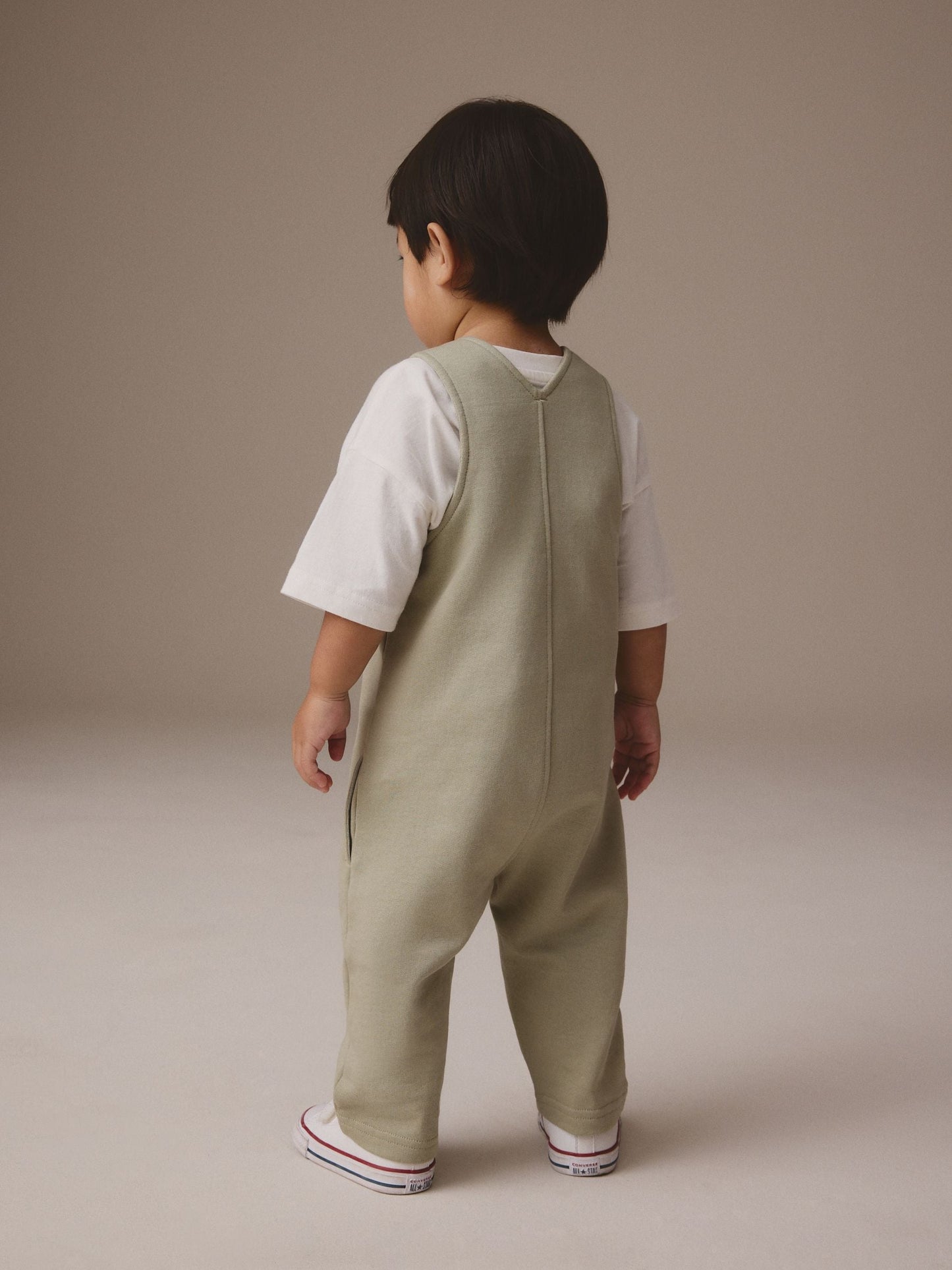 Sage Green 100% Cotton Jersey Dungaree And T-Shirt Set (3mths-7yrs)