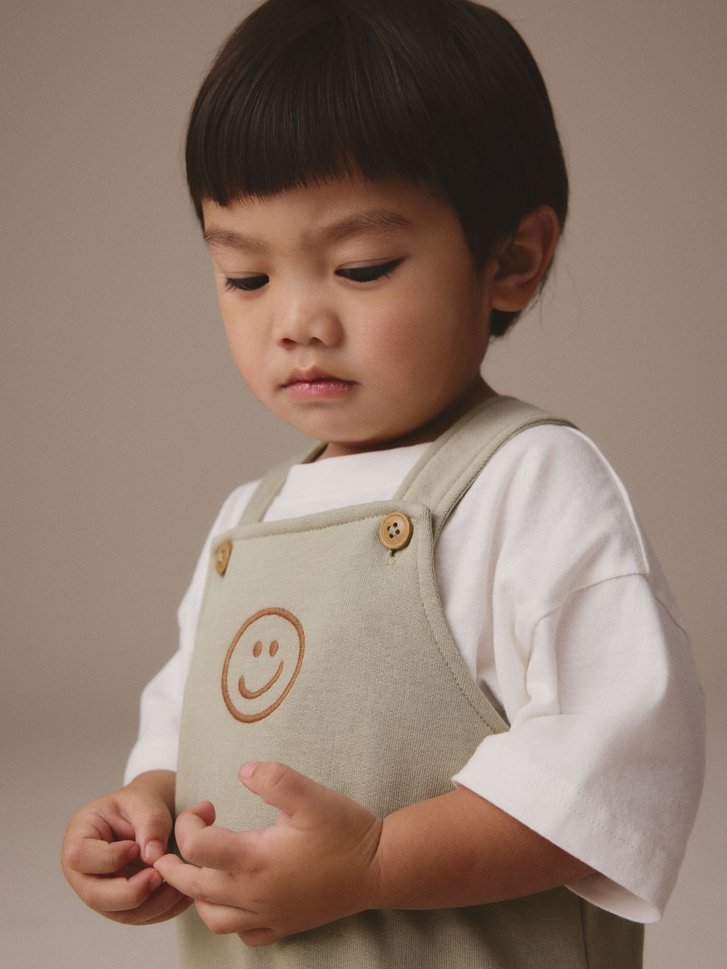 Sage Green 100% Cotton Jersey Dungaree And T-Shirt Set (3mths-7yrs)