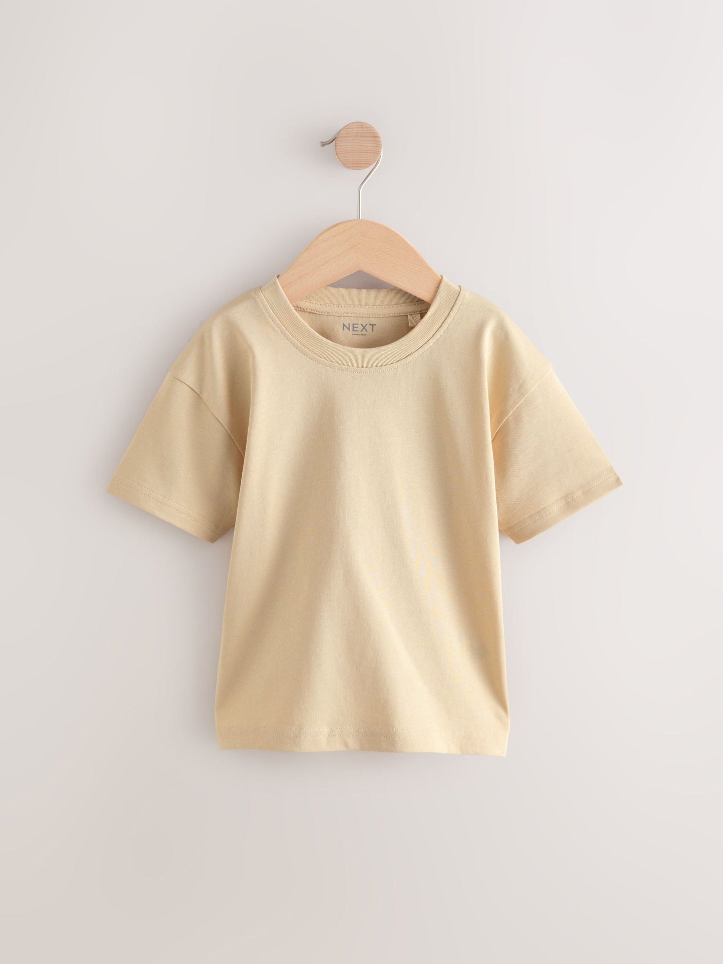 Tan Brown Gingham Jersey Dungaree and Short Sleeve T-Shirt Set (3mths-7yrs)