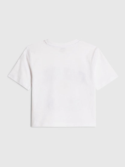 Dsiney Kidz - River Island White Goal Glam Crop T-Shirt image 2