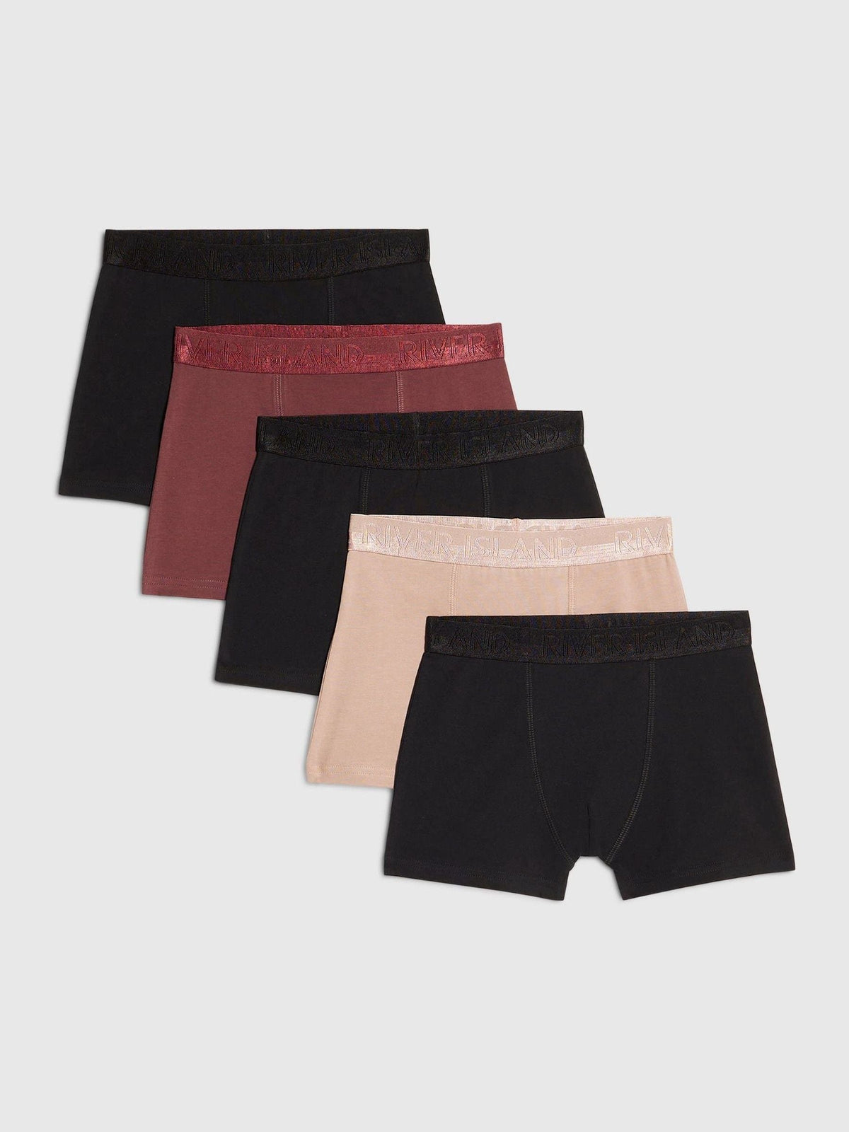 Dsiney Kidz - River Island Black Metallic Waistband 5 Pack Boxers image 1