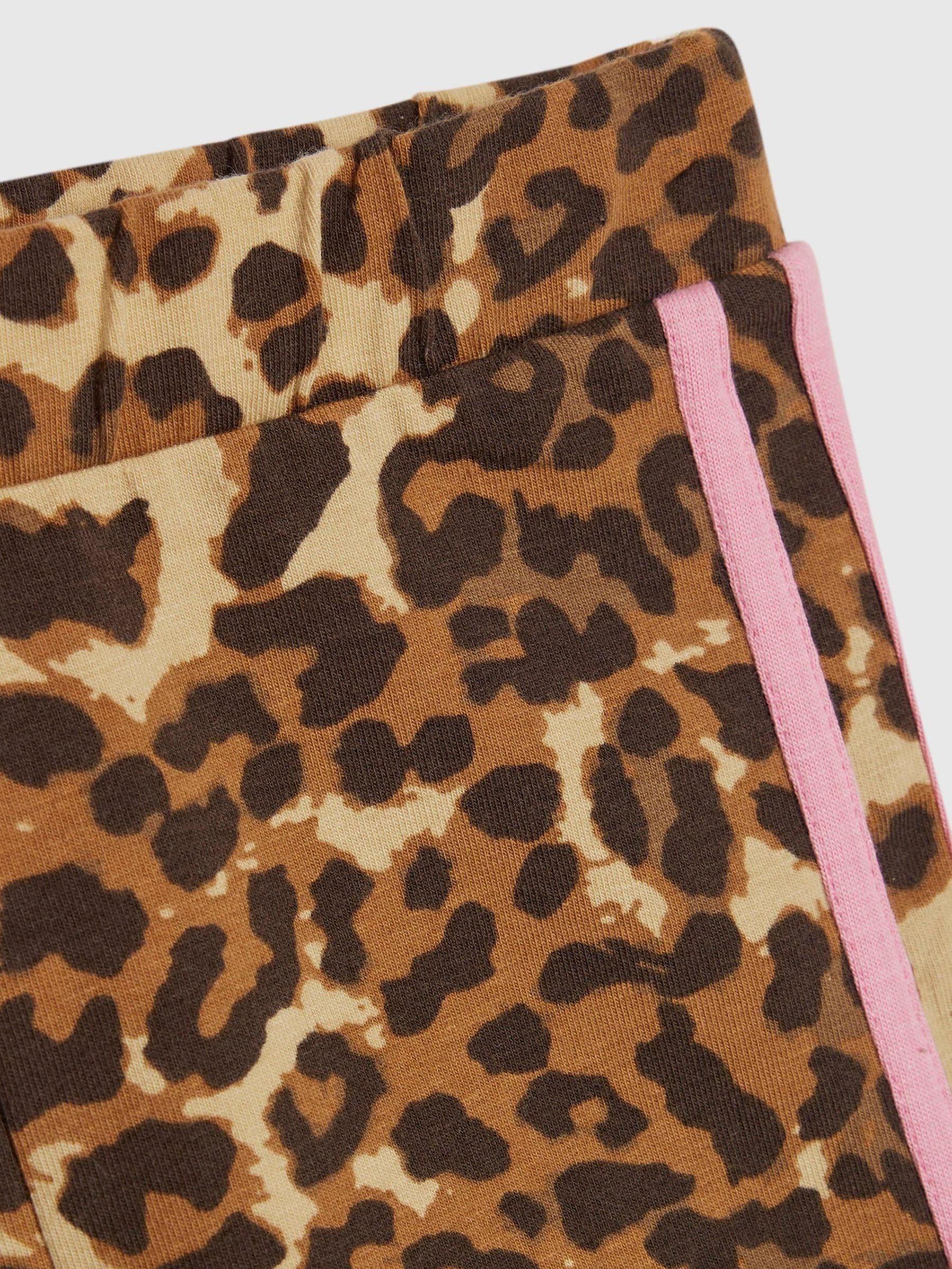 Dsiney Kidz - River Island Pink Leopard Print Number T-Shirt & Short Set image 4