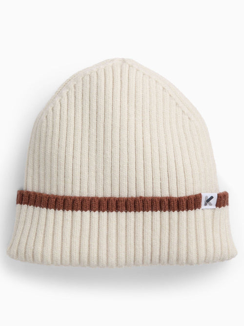 Dsiney Kidz - KIDLY by MORI Cream Ribbed Beanie Hat image 1