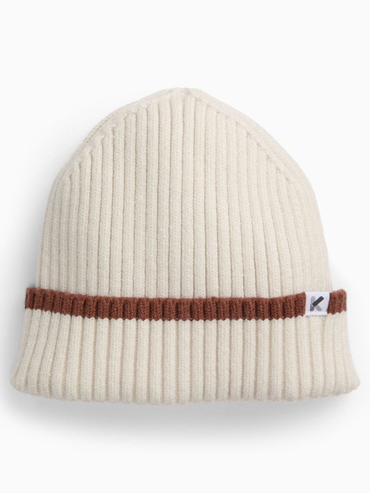 Dsiney Kidz - KIDLY by MORI Cream Ribbed Beanie Hat image 1