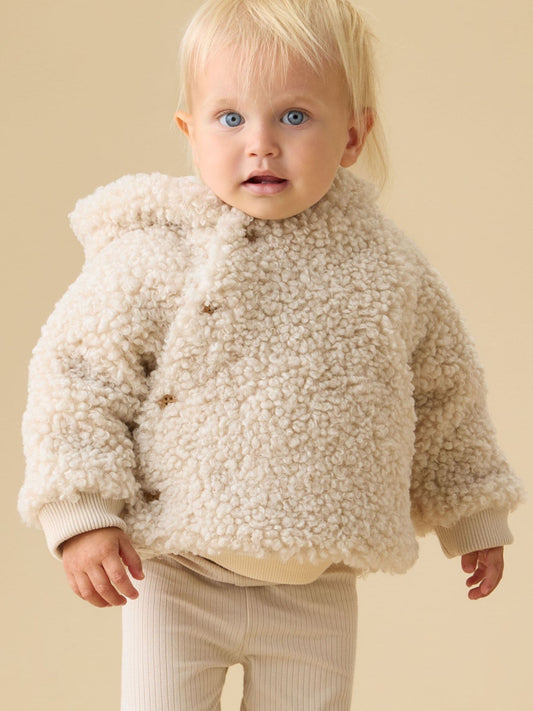MORI Cream Borg Hooded Jacket - image 1