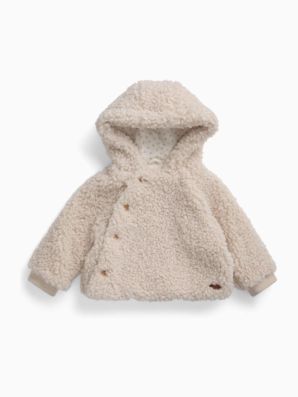 MORI Cream Borg Hooded Jacket - image 4