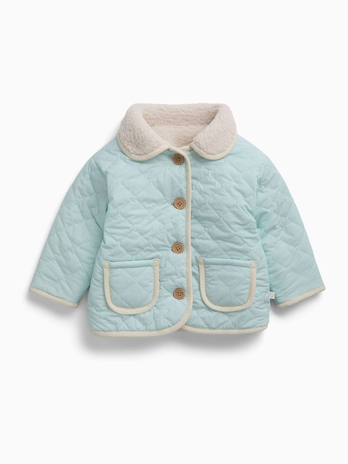MORI Blue Reversible Quilted Borg Jacket - image 4