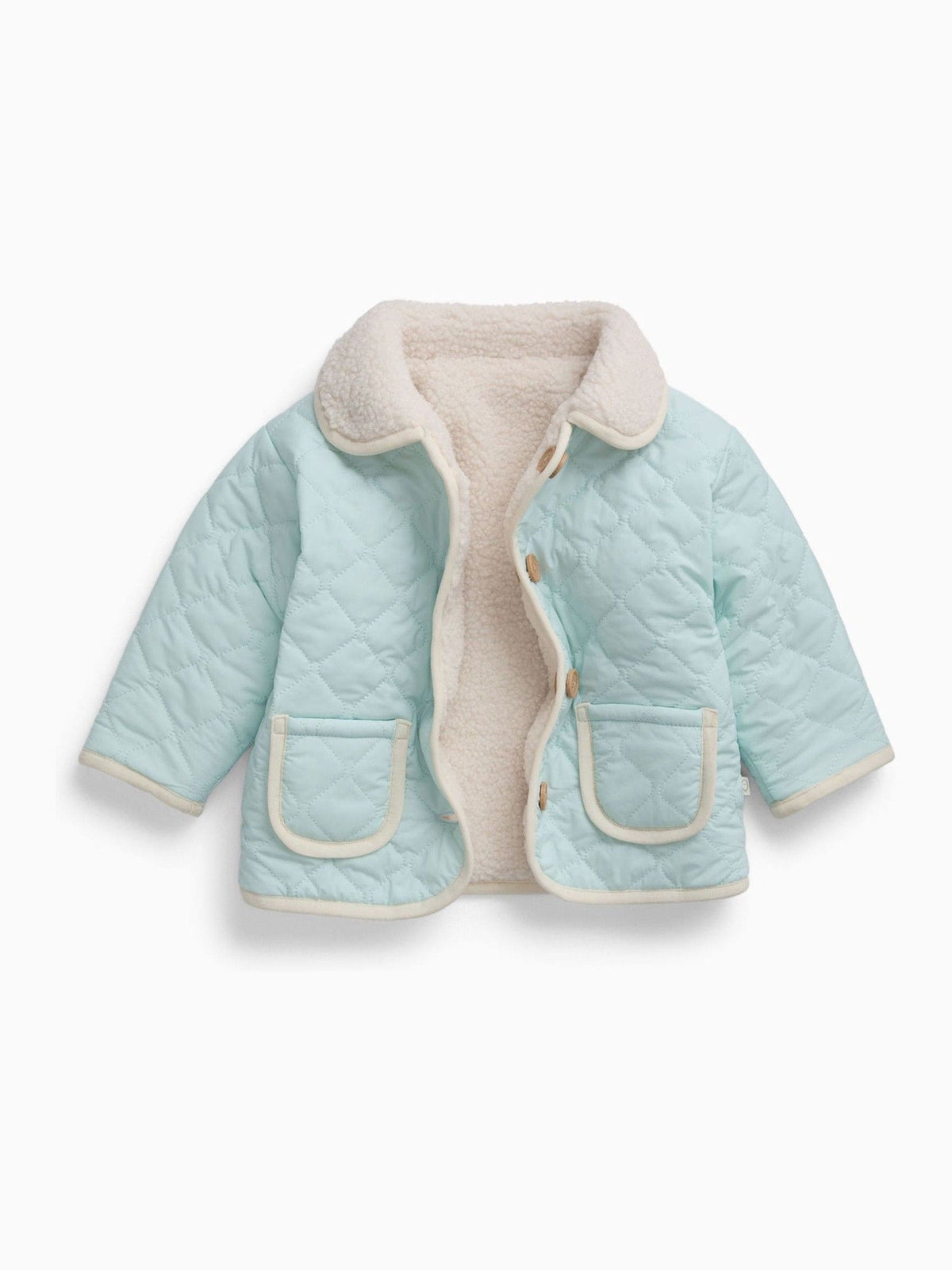 MORI Blue Reversible Quilted Borg Jacket - image 5