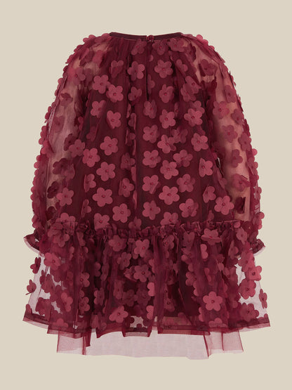 Monsoon Red Baby Nayla 3D Flower Party Dress - image 2