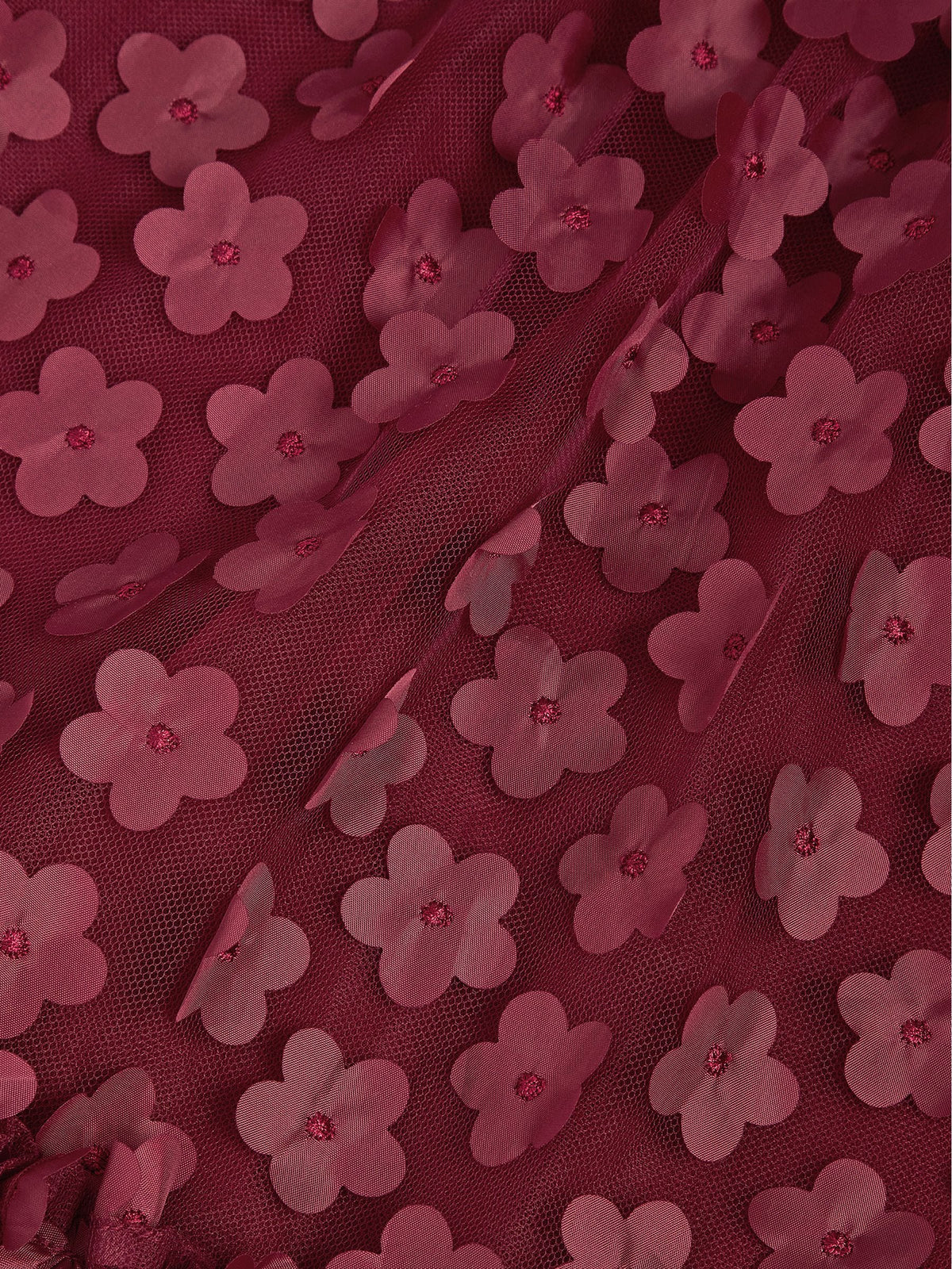 Monsoon Red Baby Nayla 3D Flower Party Dress - image 3