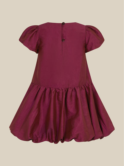 Monsoon Purple Baby Ember Bow Bubble Hem Dress - image 2
