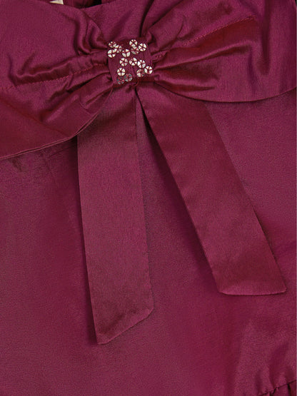 Monsoon Purple Baby Ember Bow Bubble Hem Dress - image 3