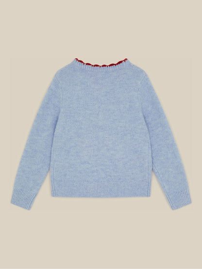 Monsoon Blue Candy Cane Christmas Cardigan - image 3