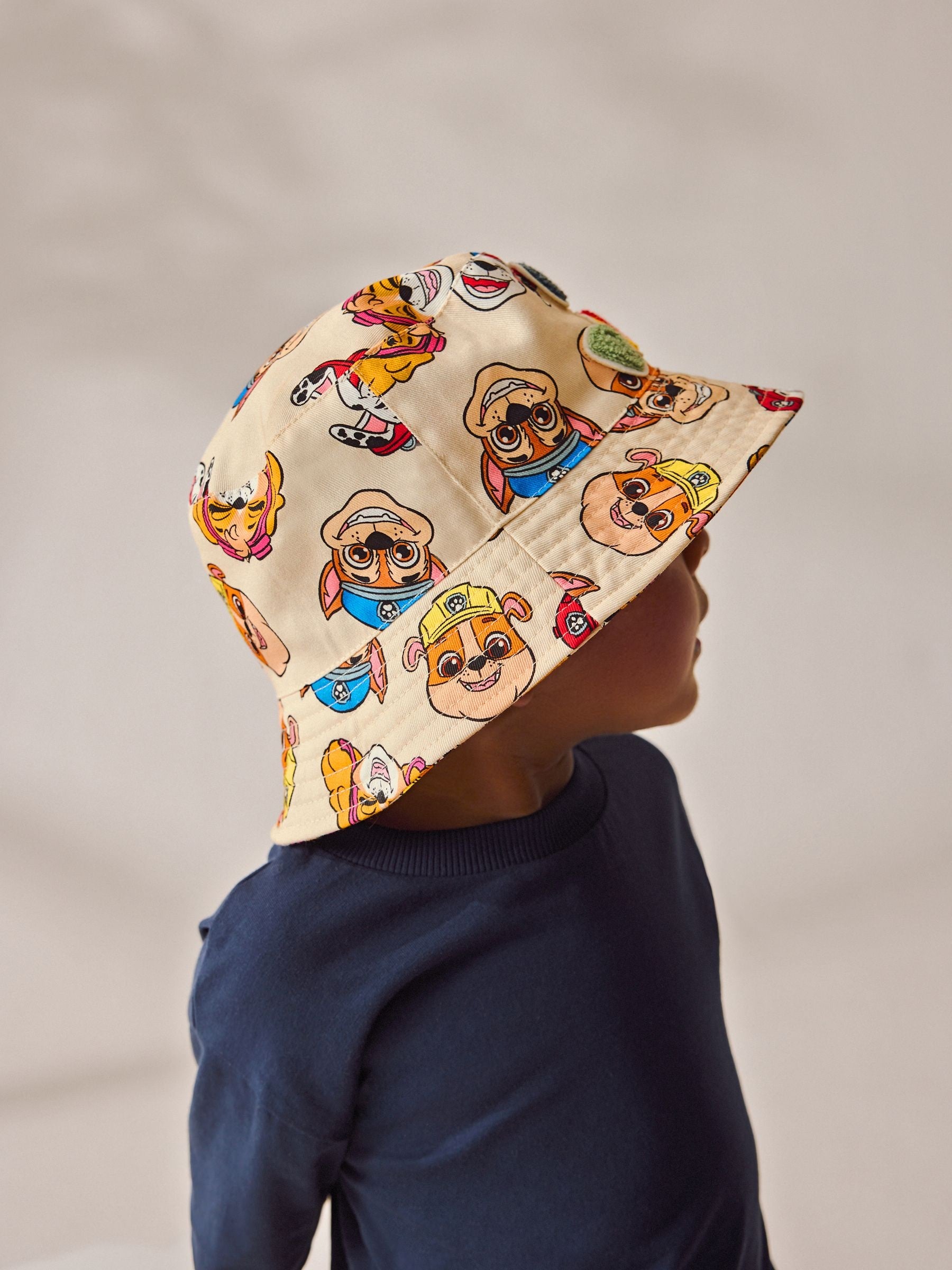 Dsiney Kidz - Cream Paw Patrol Bucket 100% Cotton Hat (1-10yrs) image 2