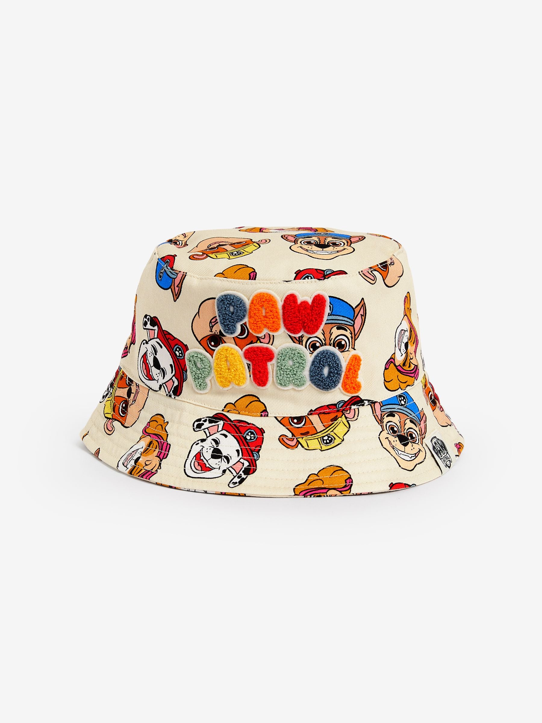 Cream Paw Patrol Bucket 100% Cotton Hat (1-10yrs) image 3