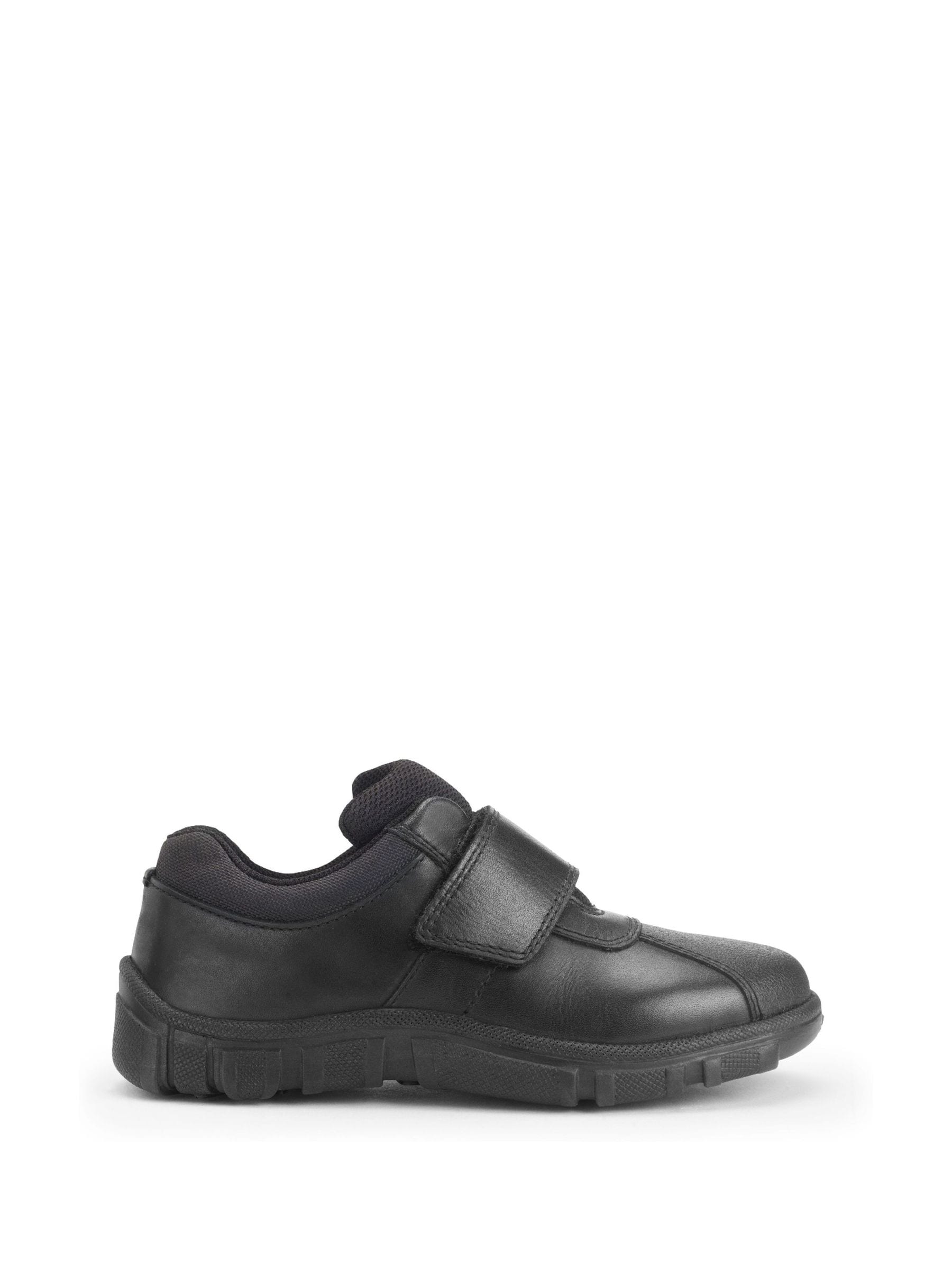 Start Rite Black Dual Fit Atlas Leather Rip Tape School Shoes image 1
