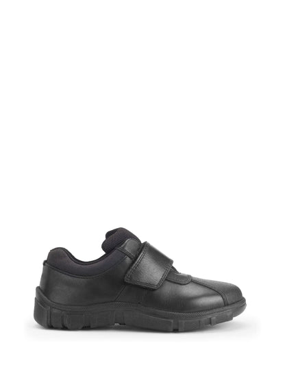 Start Rite Black Dual Fit Atlas Leather Rip Tape School Shoes image 1