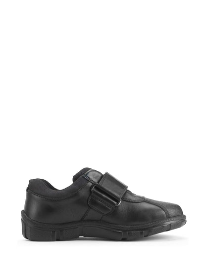 Start Rite Black Dual Fit Atlas Leather Rip Tape School Shoes image 2