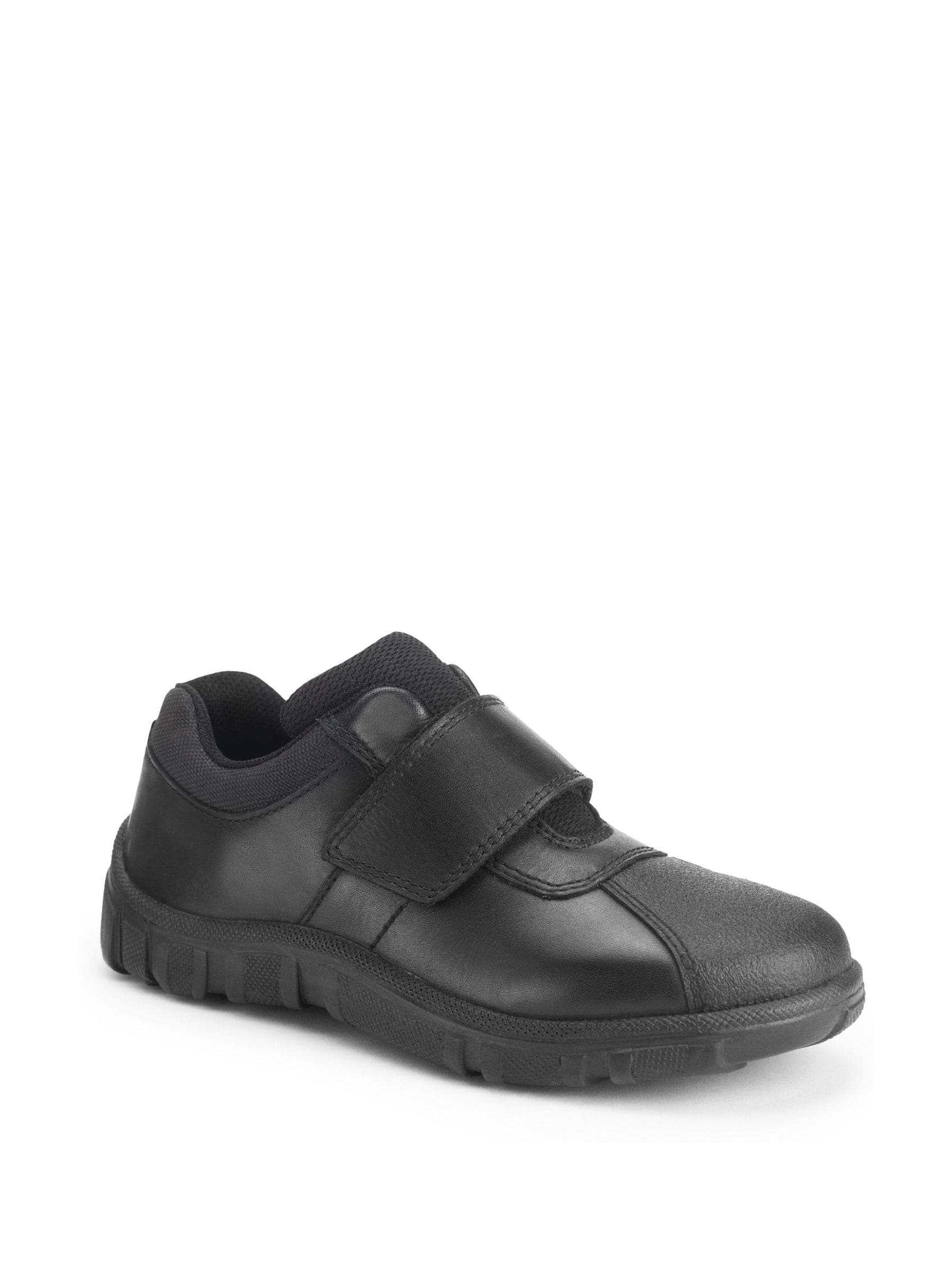 Start Rite Black Dual Fit Atlas Leather Rip Tape School Shoes image 3